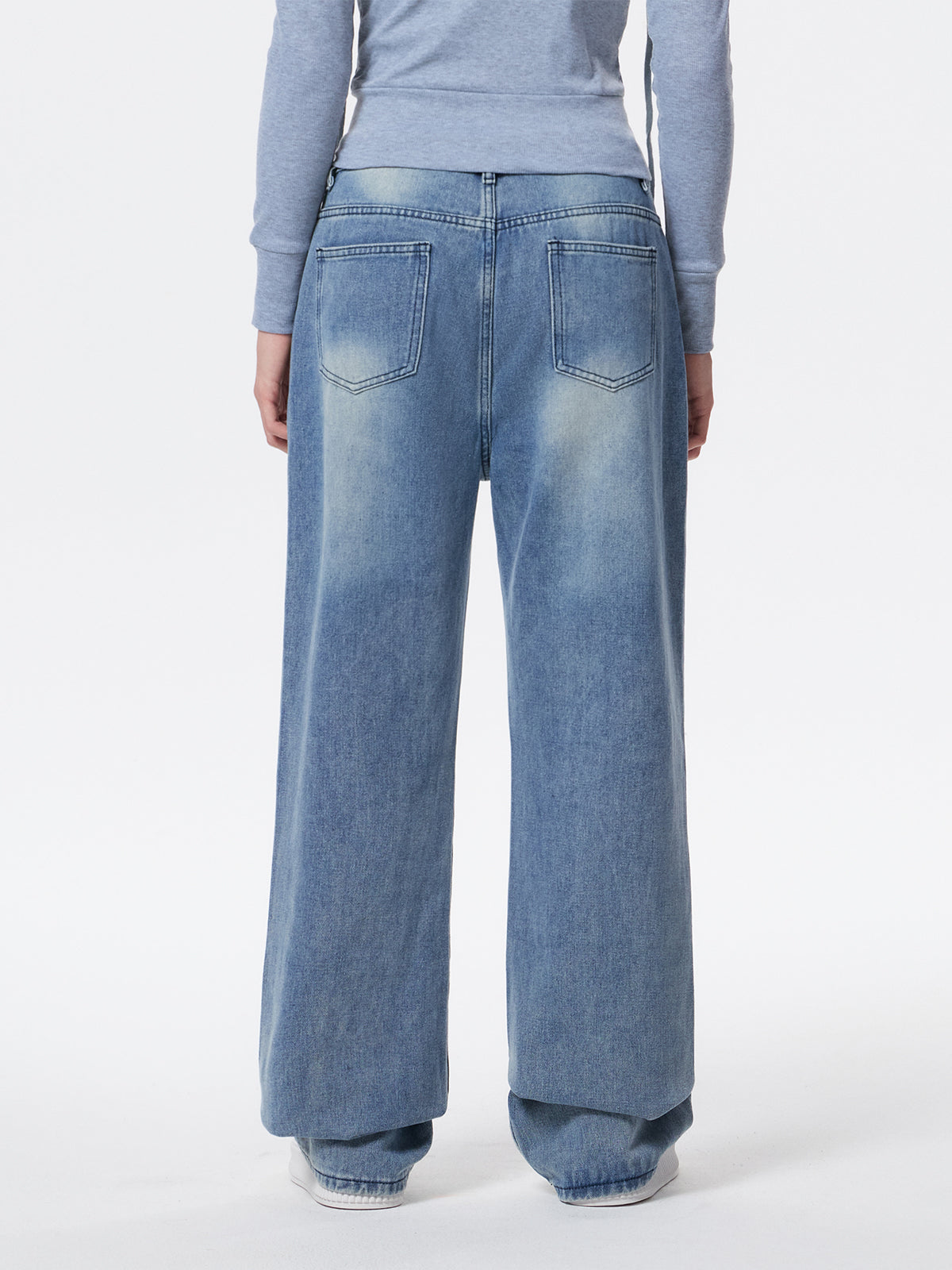 Versatile Vintage Blue High Waist Flare Slim Jeans