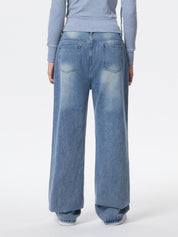 Versatile Vintage Blue High Waist Flare Slim Jeans