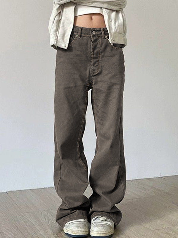 Vintage Washed Mid Rise Boyfriend Jeans