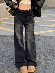 Vintage Black Wash Boyfriend Jeans