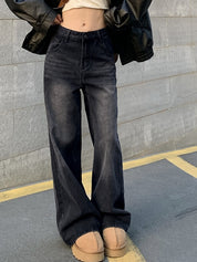 Vintage Black Wash Boyfriend Jeans