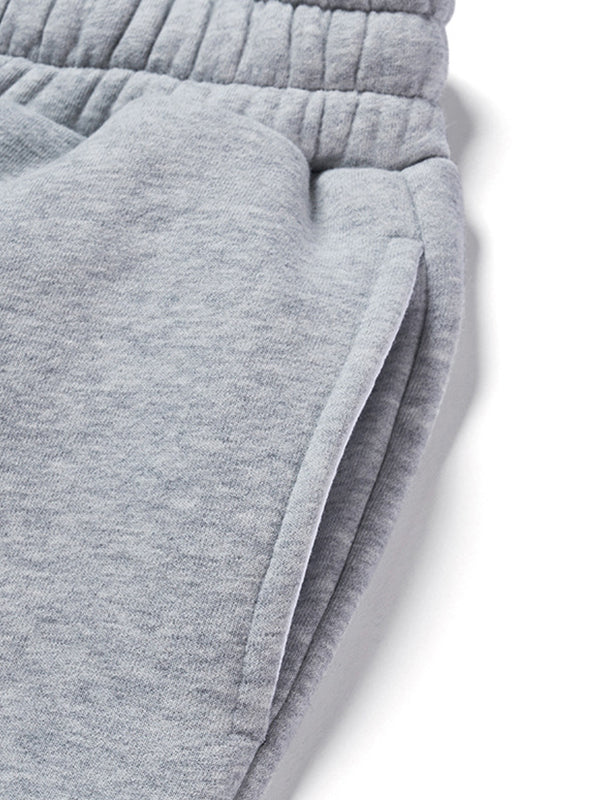 Men's Hip Pop Fleece Solid Color Bound Feet Sweatpants