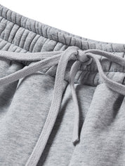 Men's Hip Pop Fleece Solid Color Bound Feet Sweatpants