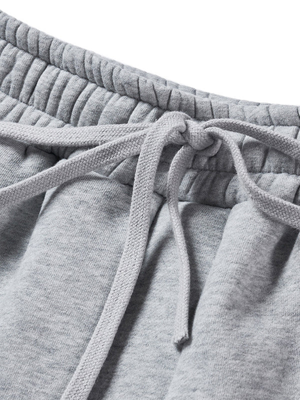 Men's Hip Pop Fleece Solid Color Bound Feet Sweatpants