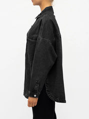 Women Denim Shirts Oversized Long Sleeve