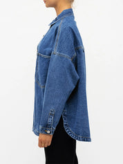 Women Denim Shirts Oversized Long Sleeve