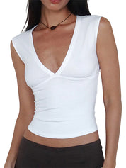 Women Deep V Neck Tops