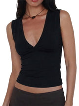 Women Deep V Neck Tops