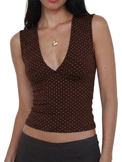 Women Deep V Neck Tops