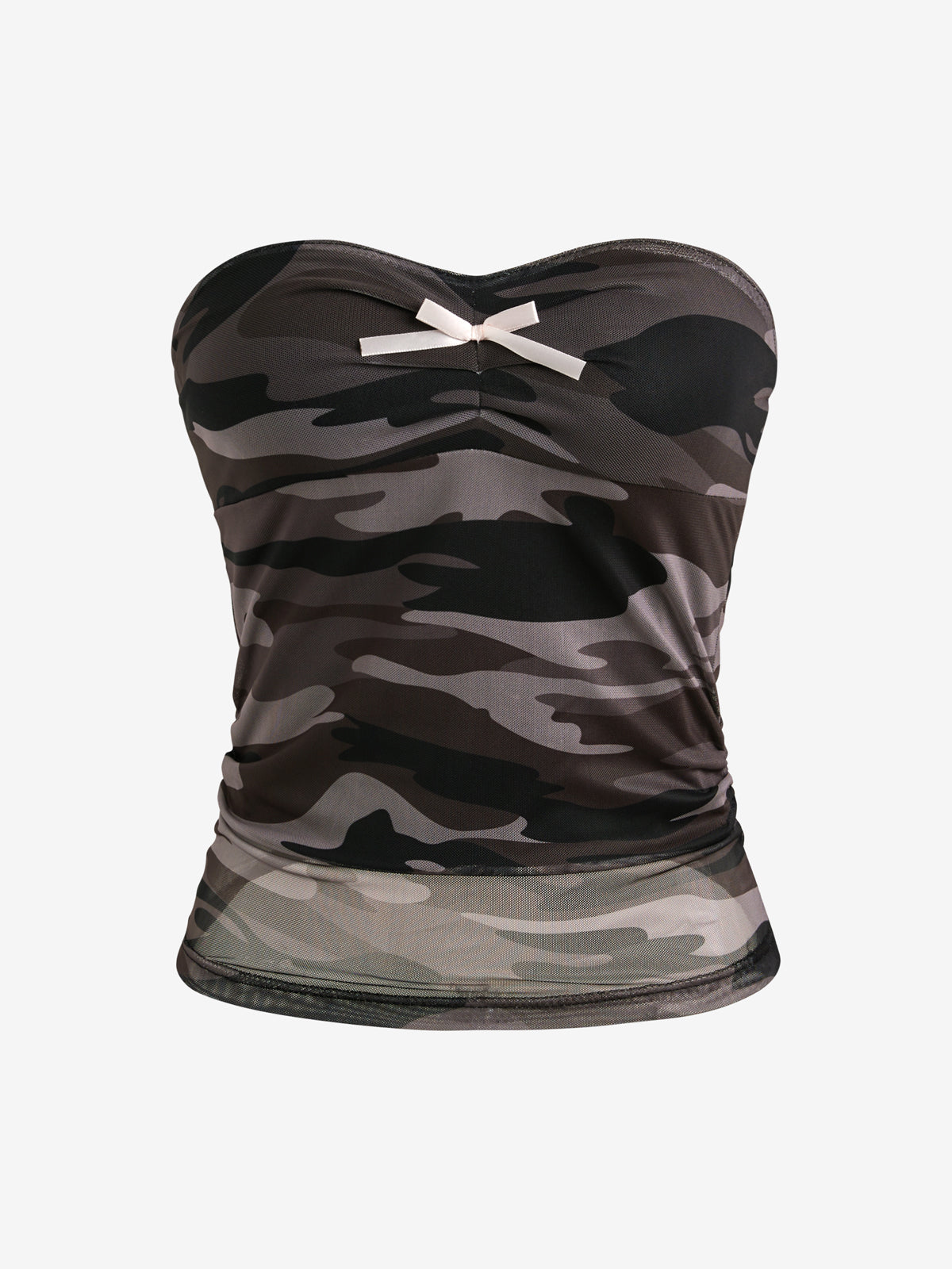 American Vintage Retro Summer Camouflage Y2K Hot Girl Strapless Vest