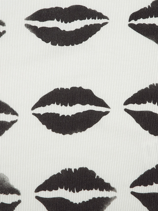Spicy Girl Y2K Summer New Arrival Lip Print Ribbed Tank Top