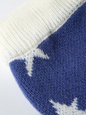 Street-Style Sexy Y2K Low-Rise Star-Striped Contrasting Color Knit Shorts