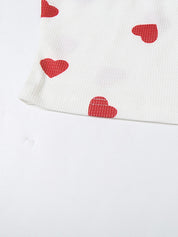 Street Fashion Pure Desire Hot Girl Y2K Heart Print Contrasting Color Halter Tank Top
