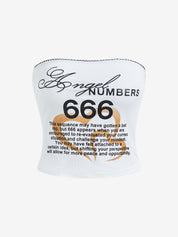 Spicy Girl Y2K Street Fashion Printed Cropped Bandeau Top