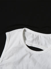 Y2K Spice Girls Music Festival Small Diamond Letter Print Cropped Tank Top