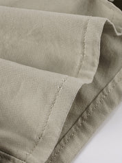 Simple Low-Waist Pocket Loose Casual Workwear Straight-Leg Shorts