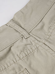 Simple Low-Waist Pocket Loose Casual Workwear Straight-Leg Shorts