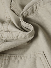Simple Low-Waist Pocket Loose Casual Workwear Straight-Leg Shorts