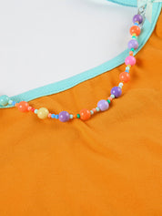 Dopamine Bead Adjustable Detachable Chain Bow Tie Hot Girl Tank Top