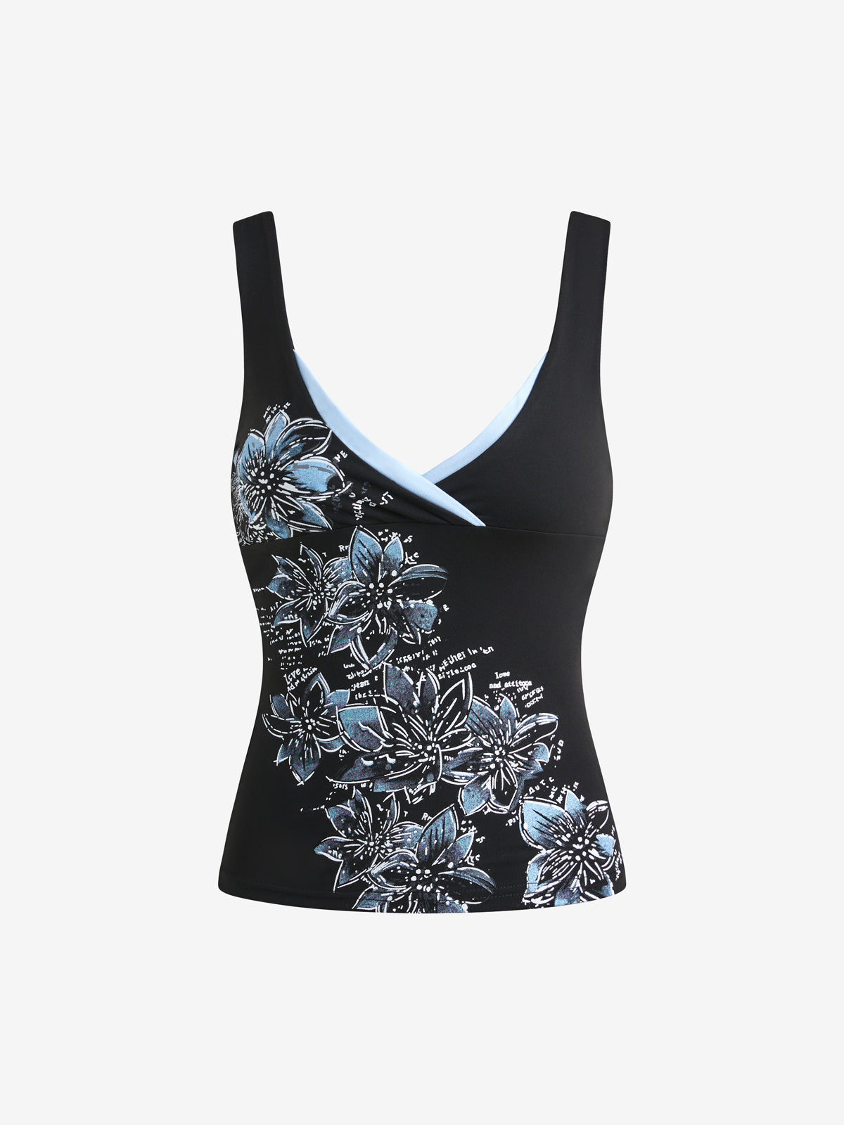 Dark Y2K Print Sexy V-Neck Hot Girl Tank Top