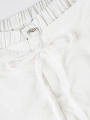 American Sports Style Long Loose Pleated Design Wide Leg Pants