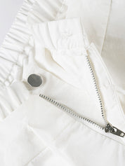 American Sports Style Long Loose Pleated Design Wide Leg Pants