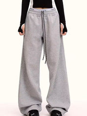 American-Style Retro Loose Straight-Leg Relaxed Sweatpants