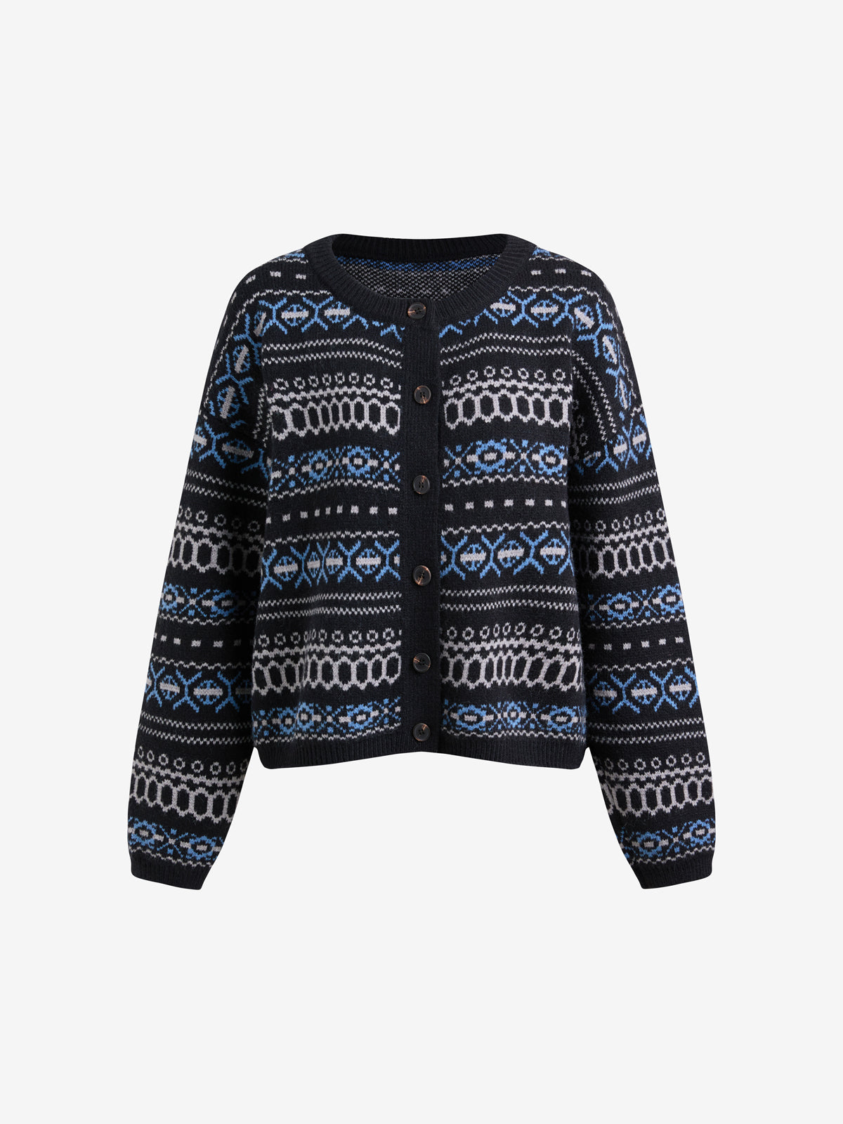 Fair Isle Vintage Knitted Cardigan Cardigan