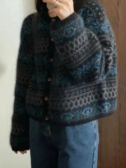 Fair Isle Vintage Knitted Cardigan Cardigan