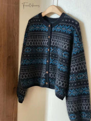 Fair Isle Vintage Knitted Cardigan Cardigan