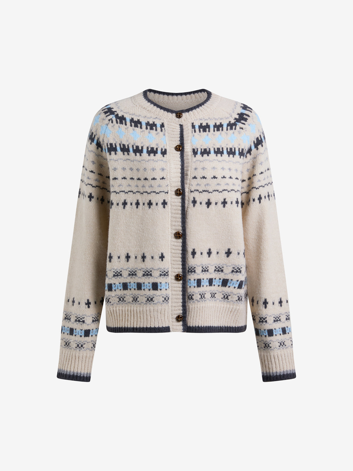 Retro Fair Isle Ethnic Cardigan Cardigan