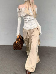 Sexy Hot Girl Fur Collar Letter Print Long Sleeve