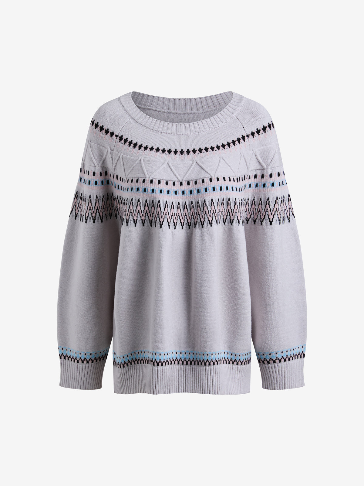 Fair Isle Soft Casual Pullover Long Sleeve Sweater