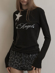 Fashionable Letter Print Long Sleeve