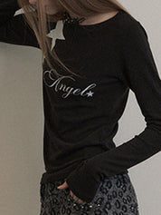 Fashionable Letter Print Long Sleeve