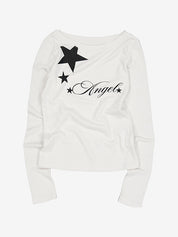 Fashionable Letter Print Long Sleeve