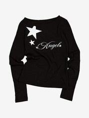 Fashionable Letter Print Long Sleeve