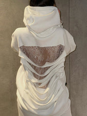 Ripped Lace Spliced Sweatshirts