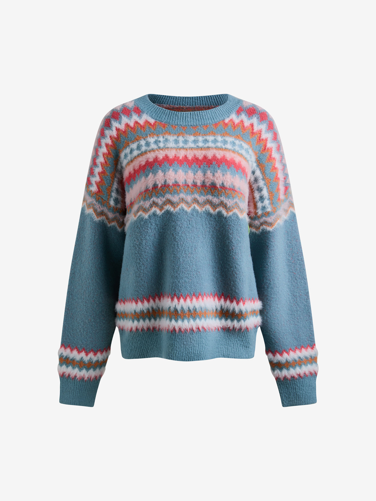 Fair Isle Design Pullover Sweater