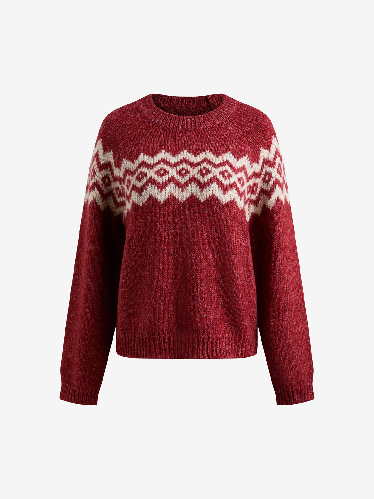 Fair Isle Simple Pullover Sweater