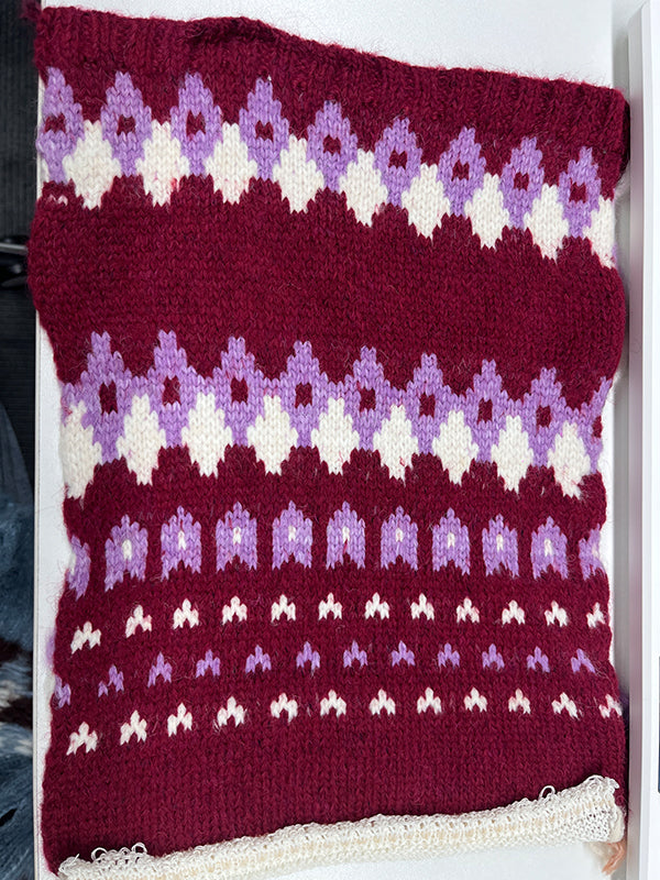 Fair Isle Patterned Loose-Fitting Pullover Sweater Cardigan