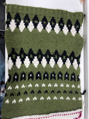 Fair Isle Patterned Loose-Fitting Pullover Sweater Cardigan