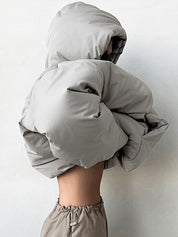 Hooded Long-Sleeved Cotton Hoodie