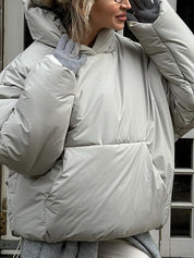 Hooded Long-Sleeved Cotton Hoodie