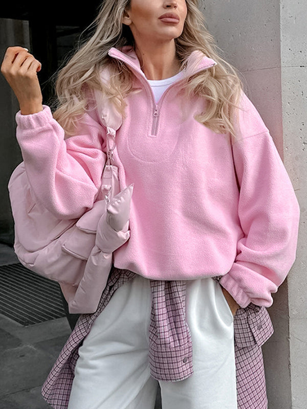 Fleece Casual Loose Hoodie Sweatshirts