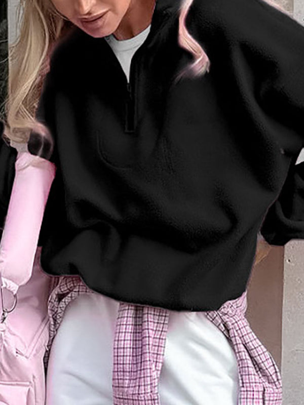 Fleece Casual Loose Hoodie Sweatshirts