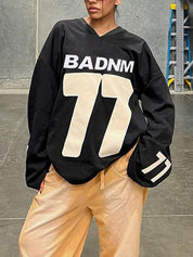 Jersey Loose-Fitting Oversized Long Sleeve