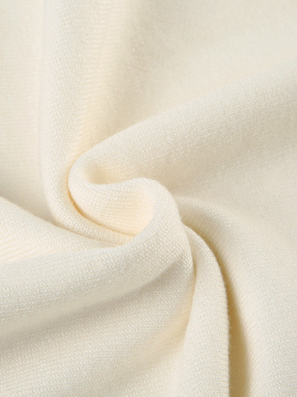 Slanted Neck Loose Waist Sweaters