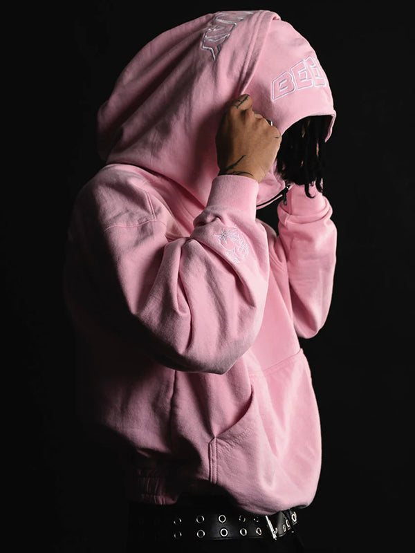 Trendy Design Embroidered Hooded Sweatshirt