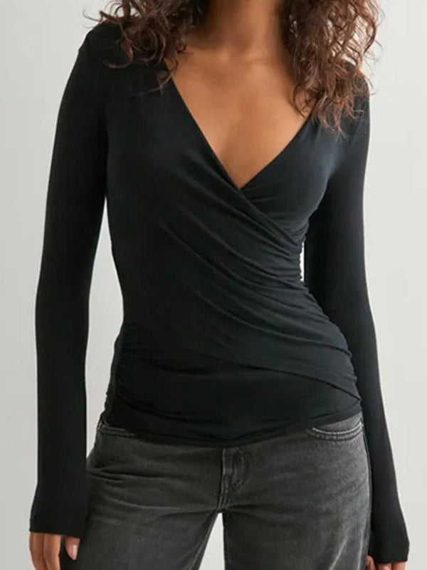 Ruffled Basic Long Sleeve